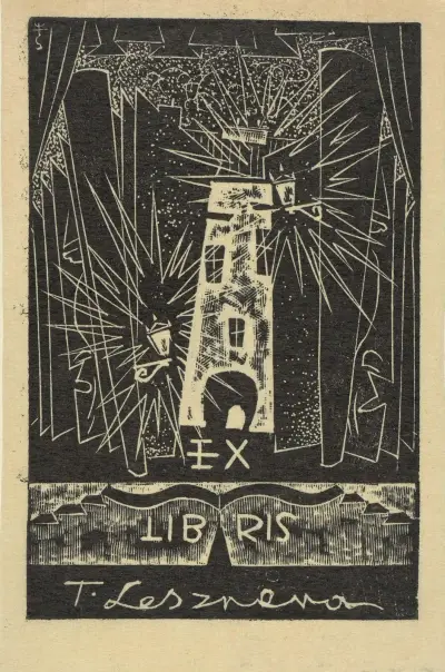 Ex libris T. Lesznera av Tadeusz Cieślewski