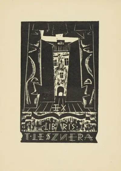 Ex libris T. Lesznera av Tadeusz Cieślewski
