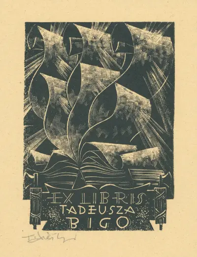 Exlibris von Tadeusz Bigo von Tadeusz Cieślewski