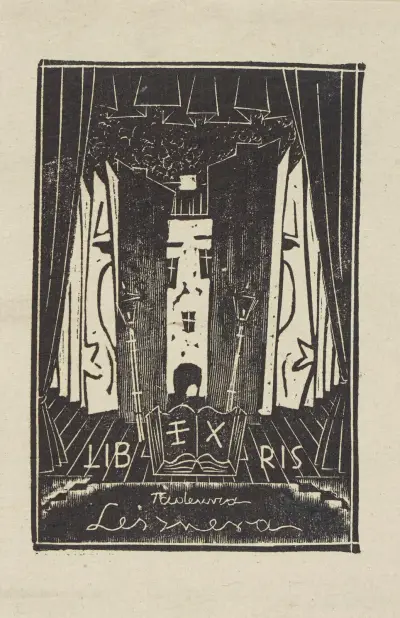 Ex libris Tadeusza Lesznera av Tadeusz Cieślewski