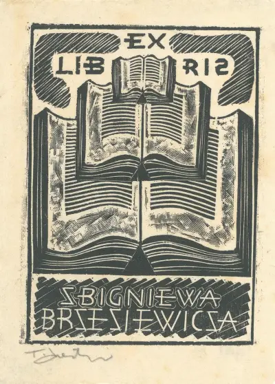 Ex libris Zbigniewa Brzeziewicza av Tadeusz Cieślewski
