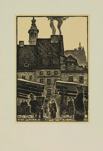 Piwarski tecknar broder Albert, illustration till Pia Górskas bok ”Szary brat” av Tadeusz Cieślewski