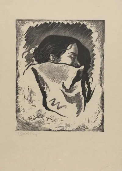 Porträt von Zofia Cieślewska von Tadeusz Cieślewski