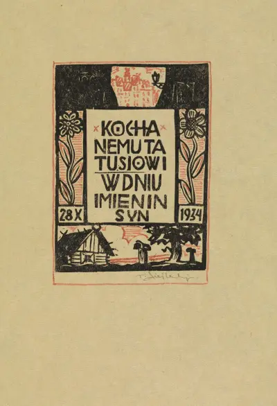 Namnsdagsönskningar till konstnärens far av Tadeusz Cieślewski