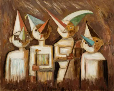Children in disguises av Tadeusz Makowski