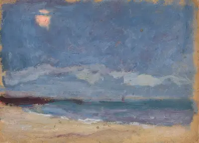 Seascape (the sun behind a cloud) av Tadeusz Makowski
