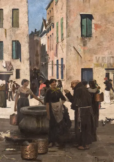 At a water well av Teodor Axentowicz