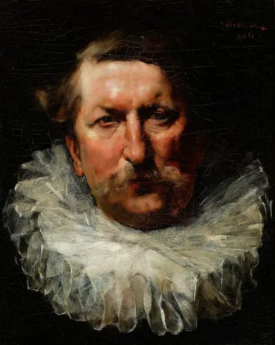 Portrait of a man in a frill av Teodor Axentowicz