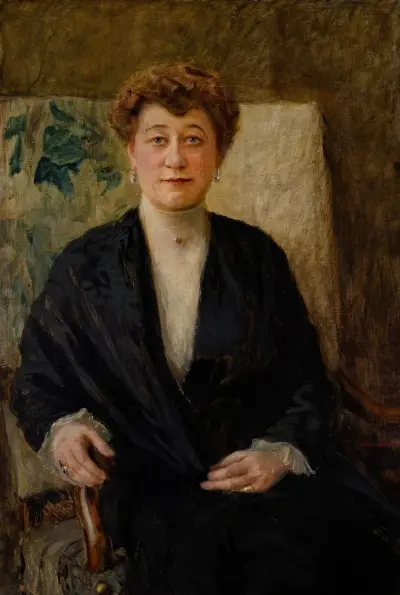 Portrait of Zofia Dolińska née Niesiołowska av Teodor Axentowicz