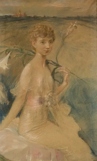 Porträt der Zofia Jachimecka von Teodor Axentowicz