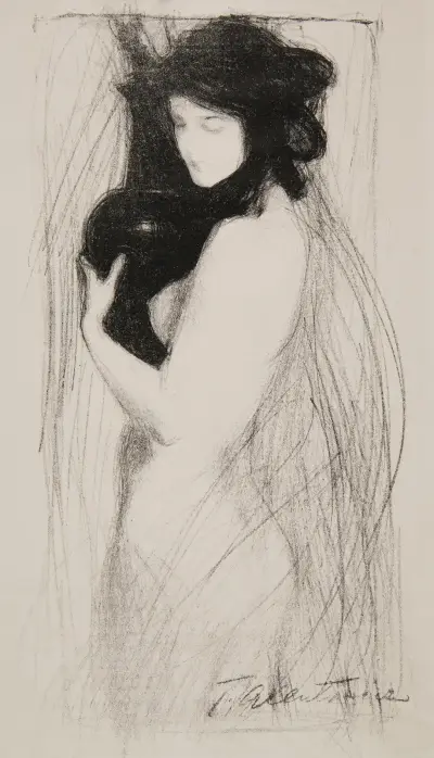 Junge Frau mit Vase, 1903 – Nr. 1 von Teodor Axentowicz