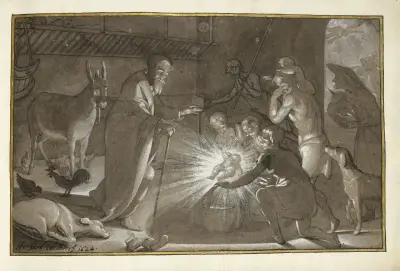 Aanbidding door de herders av Gerard ter Borch