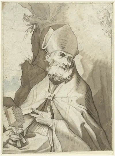 De Heilige Severus, after Abraham Bloemaert av Gerard ter Borch
