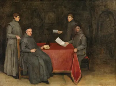Fyra franciskanermunkar av Gerard ter Borch