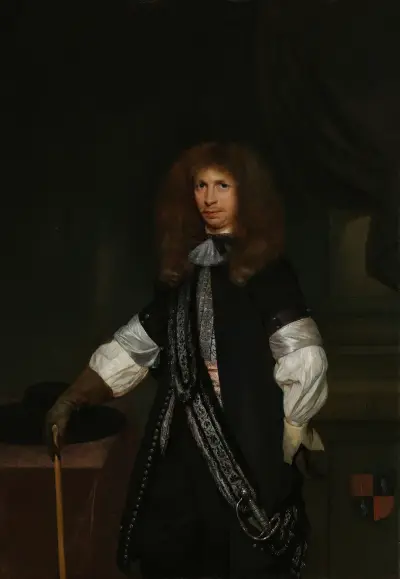Jacob de Graeff (1642-90). In the Uniform of an Officer av Gerard ter Borch