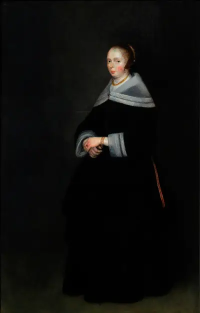 Porträtt av en dam av Gerard ter Borch