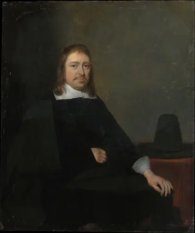 Porträtt av en sittande man av Gerard ter Borch