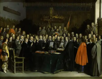 Ratificeringen av freden i Münster av Gerard ter Borch