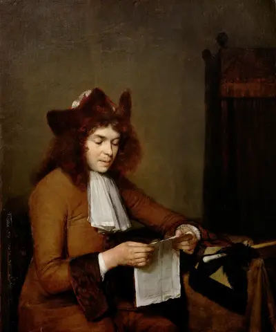 Young Man Reading av Gerard ter Borch
