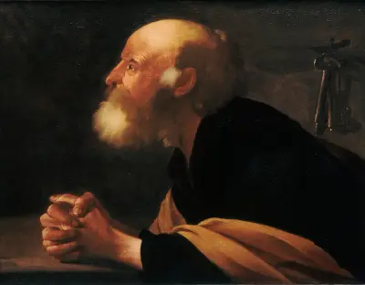 The Repentant Peter av Hendrick Ter Brugghen
