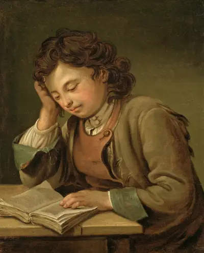 A Boy Reading av Per Krafft the Elder