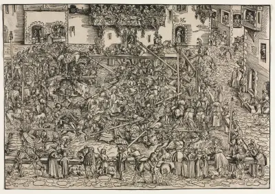 A Tournament av Lucas Cranach the Elder