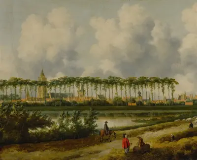 A view of Gorinchem from the southwest av Jan Van Kessel The Elder