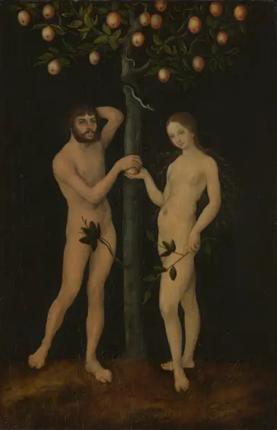 Adam and Eve, 1528 – nr 1 av Lucas Cranach the Elder