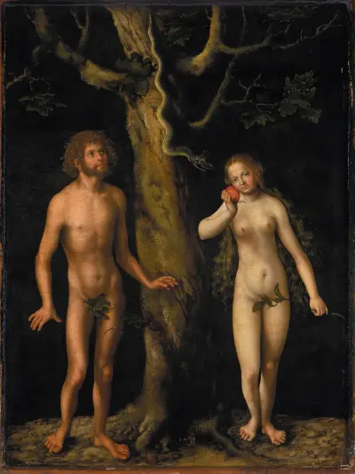 Adam and Eve, 1510 av Lucas Cranach the Elder