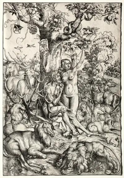 Adam and Eve in Paradise, 1509 av Lucas Cranach the Elder