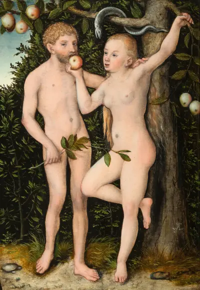 Adam and Eve, 1538 av Lucas Cranach the Elder