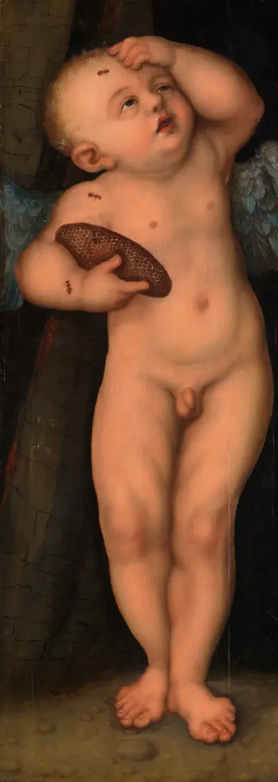 Amor als Honigdieb av Lucas Cranach the Elder