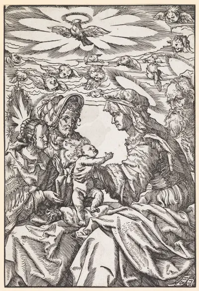 Den heliga familjen med Anna och Joachim av Hans Burgkmair The Elder
