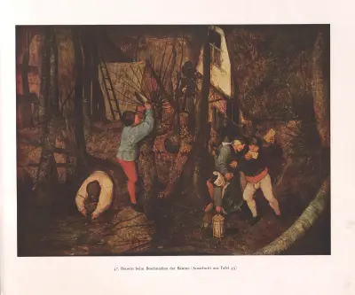 Bauern beim Beschneiden der Bäume av Pieter Bruegel The Elder