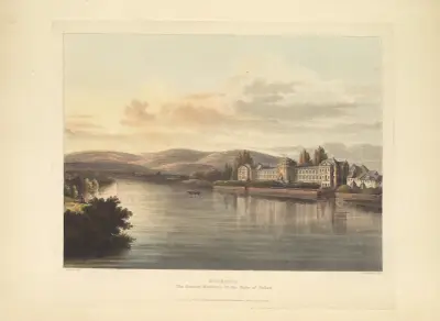 Biebrich, hertigarna av Nassaus sommarresidens av Christian Georg Schütz the elder