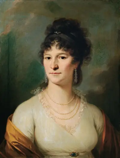 Brustbild einer Dame av Johann Baptist von Lampi the Elder