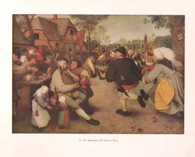 Der Bauerntanz (Die Kirmes) av Pieter Bruegel The Elder