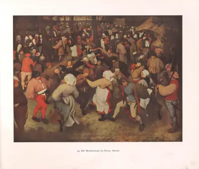 Der Hochzeitstanz im Freien av Pieter Bruegel The Elder