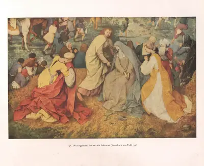 Die klagenden Frauen mit Johannes av Pieter Bruegel The Elder