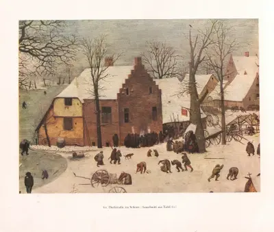 Dorfstraße im Schnee av Pieter Bruegel The Elder