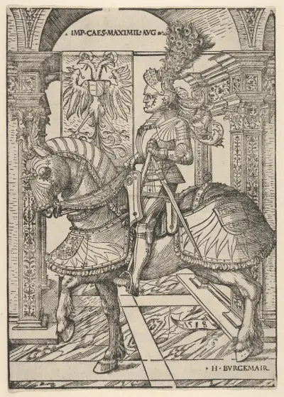Emperor Maximilian I on Horseback von Hans Burgkmair The Elder