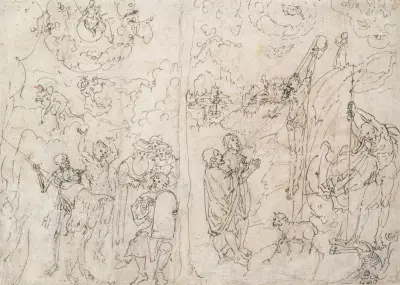 Law and gospel av Lucas Cranach the Elder