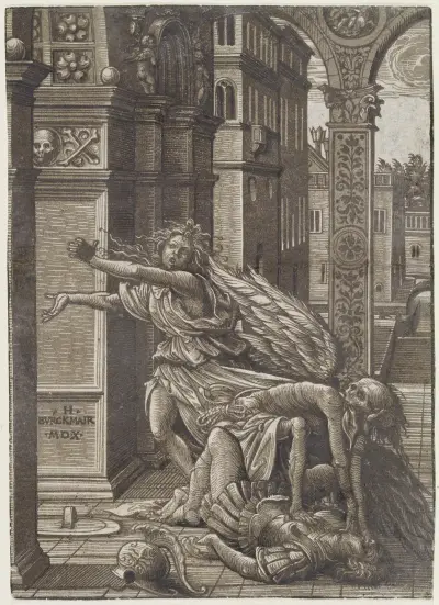 Älskande överraskas av döden av Hans Burgkmair The Elder
