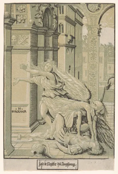 Älskande överraskade av döden av Hans Burgkmair The Elder