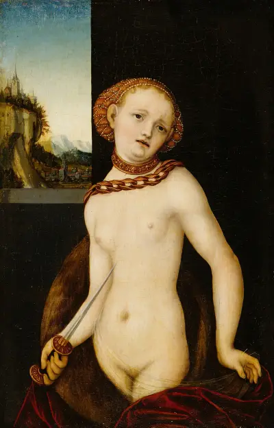 Lucretia, 1530 av Lucas Cranach the Elder