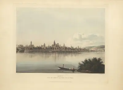 Mentz, from the Influx of the Maine into the Rhine av Christian Georg Schütz the elder