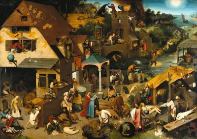 Netherlandish Proverbs av Pieter Bruegel The Elder