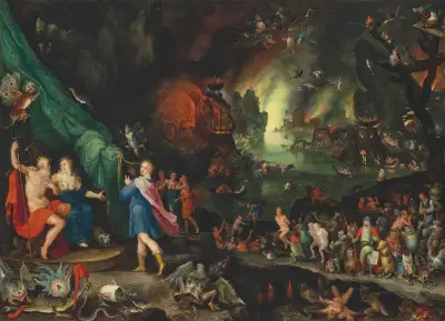 Orfeus i underjorden av Jan Brueghel The Elder