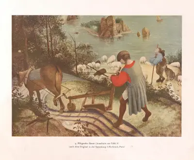 Pflügender Bauer av Pieter Bruegel The Elder