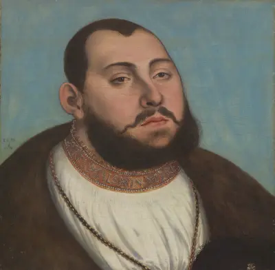 Portrait of John Frederic the Magnanimous, Elector and Duke of Saxony av Lucas Cranach the Elder